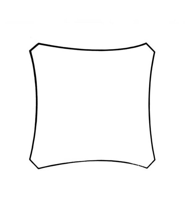 Perel Schaduwdoek vierkant 3.6 x 3.6 champagne waterdoorlatend zonnezeil