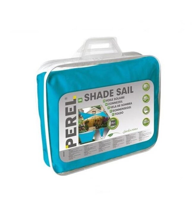 Perel Schaduwdoek vierkant 5 x 5 m hemelsblauw zonnezeil