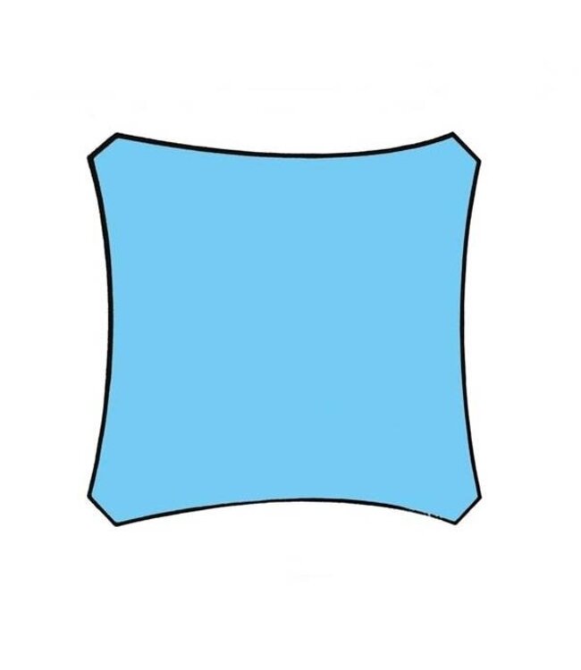 Perel Schaduwdoek vierkant 5 x 5 m hemelsblauw zonnezeil