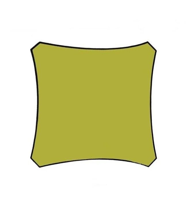 Perel Schaduwdoek vierkant 5 x 5 m lichtgroen zonnezeil