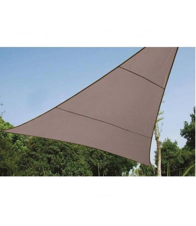 Perel Schaduwdoek driehoek 3.6 x 3.6 x 3.6 taupe zonnezeil