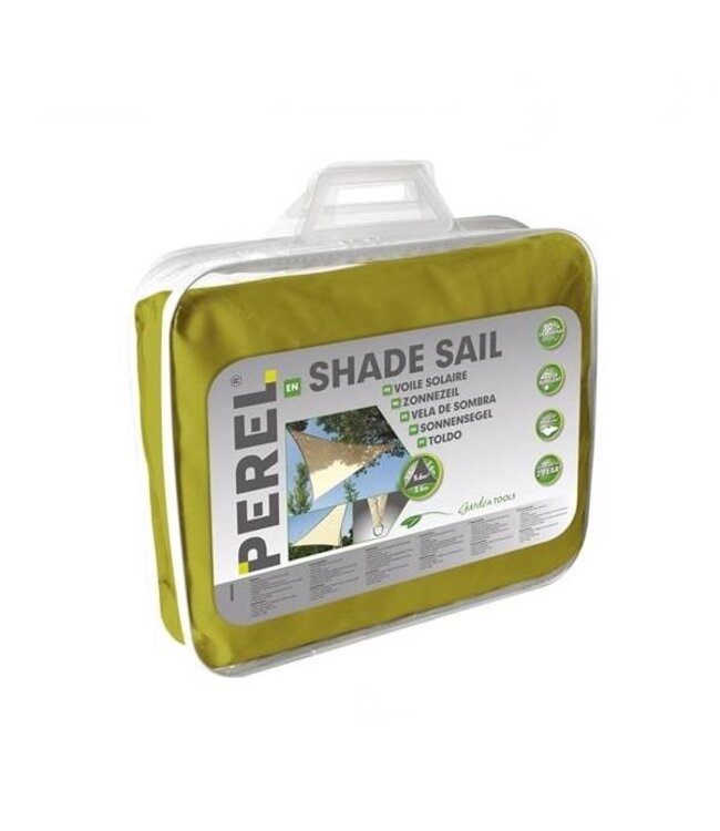 Perel Schaduwdoek driehoek 5 x 5 x 5 lichtgroen zonnezeil