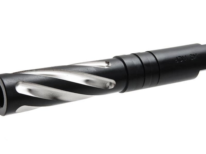 GK Tactical Stainless Steel Threaded Tornado Outer Barrel for Tokyo Marui Hi-Capa 4.3 GBB - Black