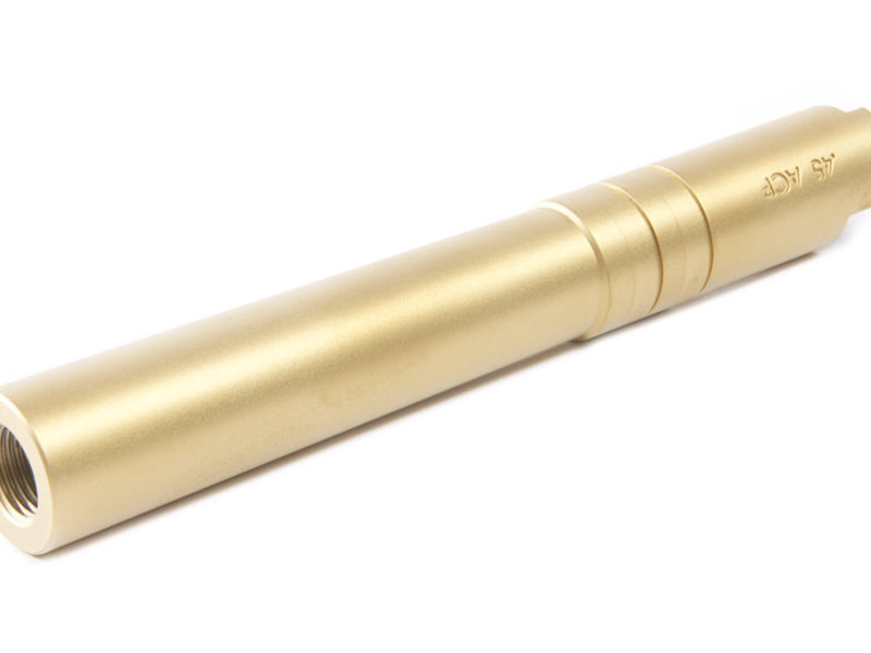 GK Tactical Stainless Steel Threaded Outer Barrel for Tokyo Marui Hi-Capa 5.1 GBB - Gold