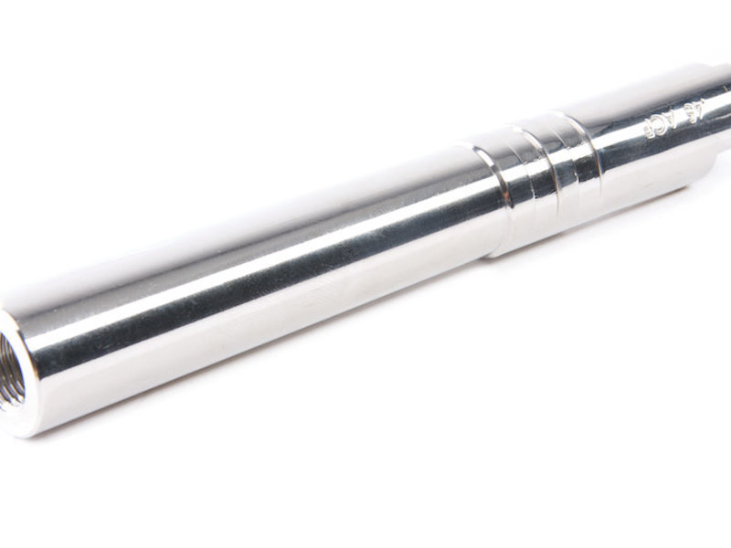 GK Tactical Stainless Steel Threaded Outer Barrel for Tokyo Marui Hi-Capa 5.1 GBB - Silver