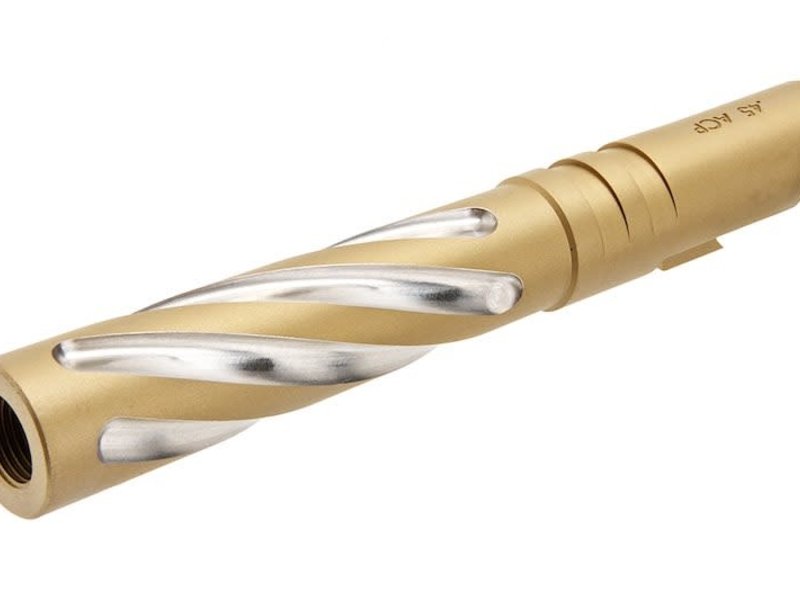 GK Tactical Stainless Steel Threaded Tornado Outer Barrel for Tokyo Marui Hi-Capa 5.1 GBB - Gold