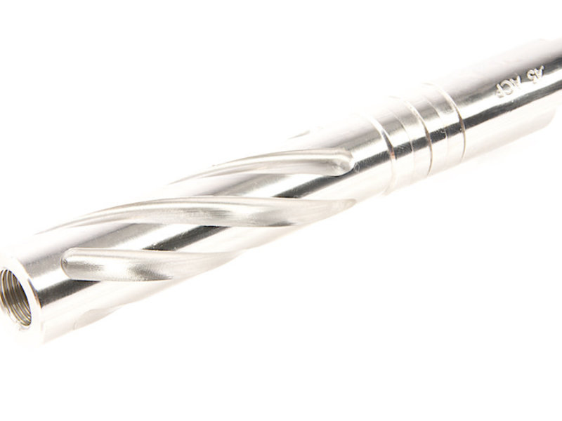 GK Tactical Stainless Steel Threaded Tornado Outer Barrel for Tokyo Marui Hi-Capa 5.1 GBB - Silver