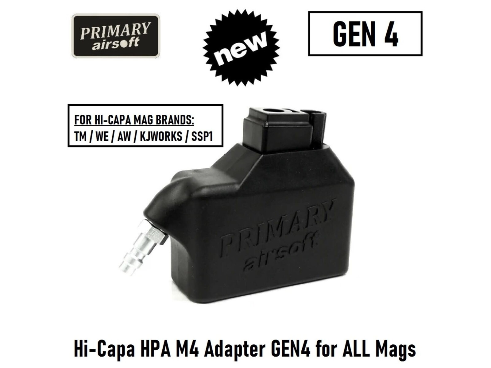 Primary Airsoft Primary Airsoft Hi-Capa HPA M4 Adapter GEN4 for ALL Mags