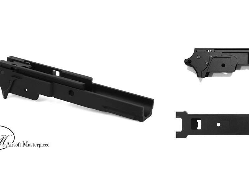Airsoft Masterpiece Aluminum Advance Frame with Rail - No Marking Black