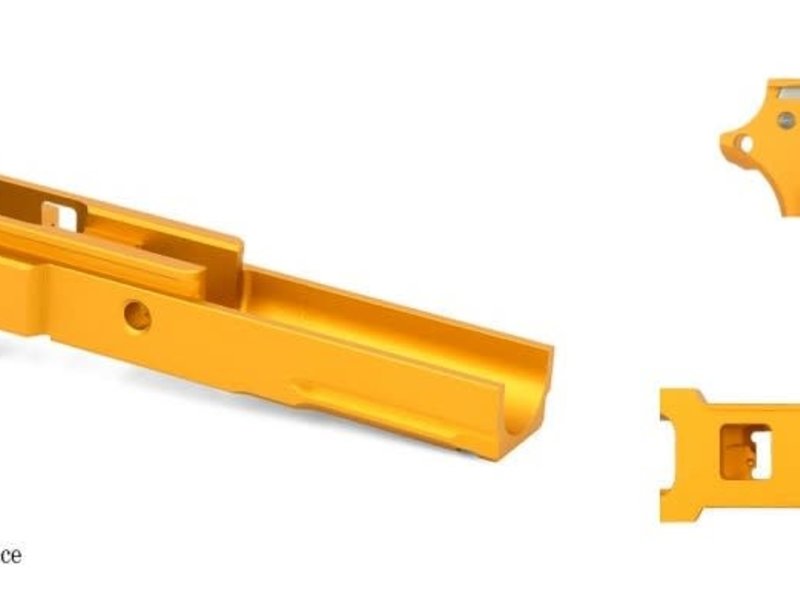 Airsoft Masterpiece Aluminum Advance Frame with Rail - No Marking Gold