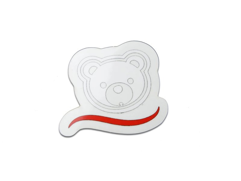CubySoft® BEAR STICKER | WHITE