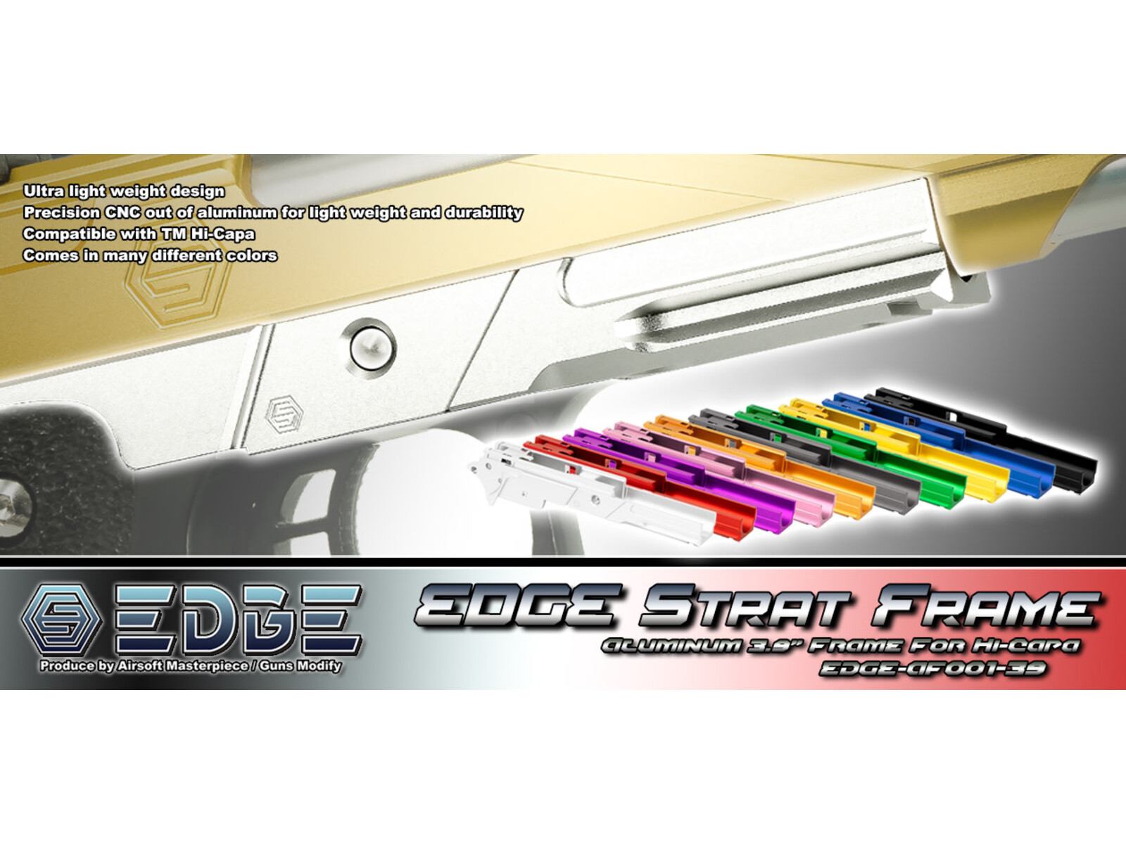 Edge Customs EDGE Custom “STRAT” Aluminum Frame for Hi-CAPA