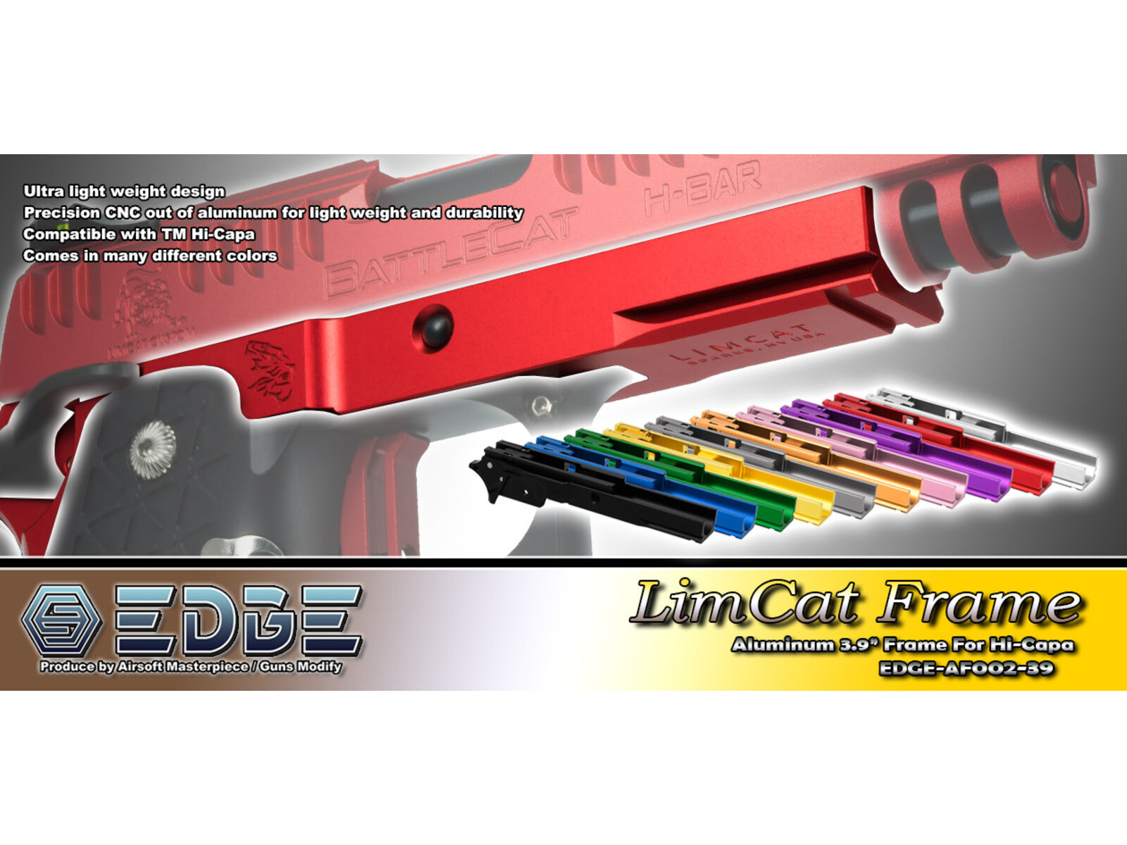 Edge Customs EDGE Custom “LimCat” Aluminum Frame for Hi-CAPA