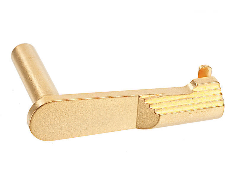 Gunsmith Bros STI Steel Slide Stop for Tokyo Marui Hi Capa & 1911 Series - Type 1 / Gold