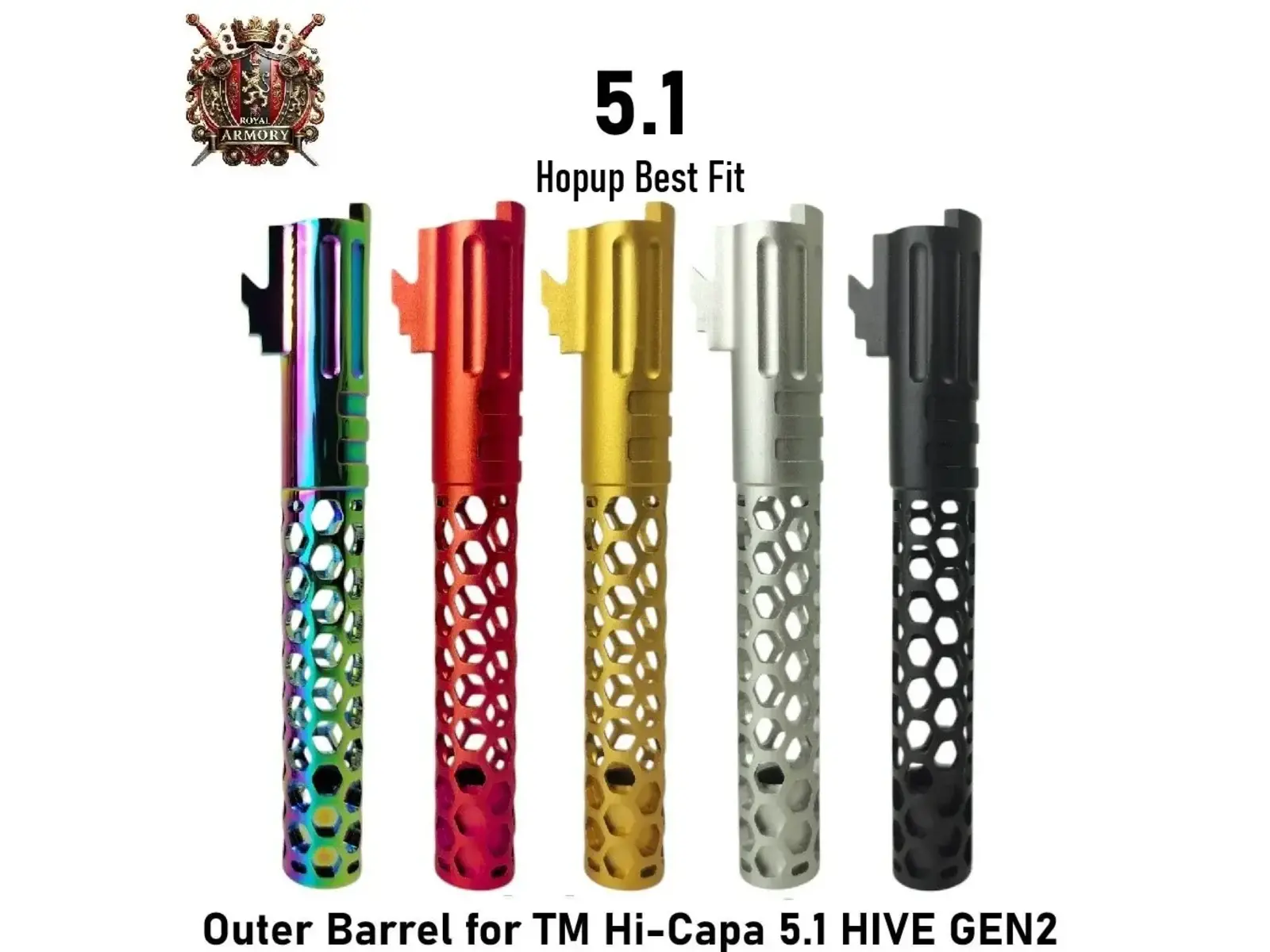 Royal Armory Royal Armory Outer Barrel for TM Hi-Capa 5.1 HIVE GEN2