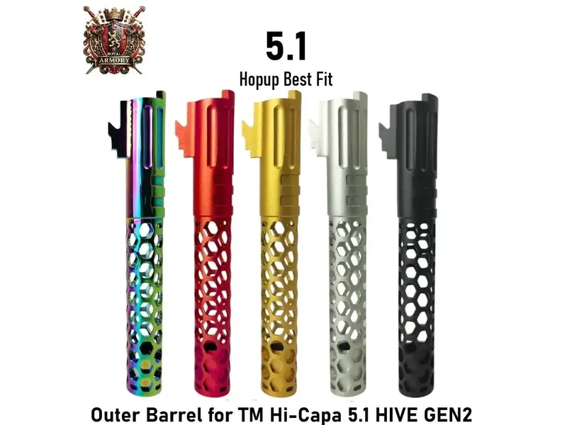 Royal Armory Outer Barrel for TM Hi-Capa 5.1 HIVE GEN2
