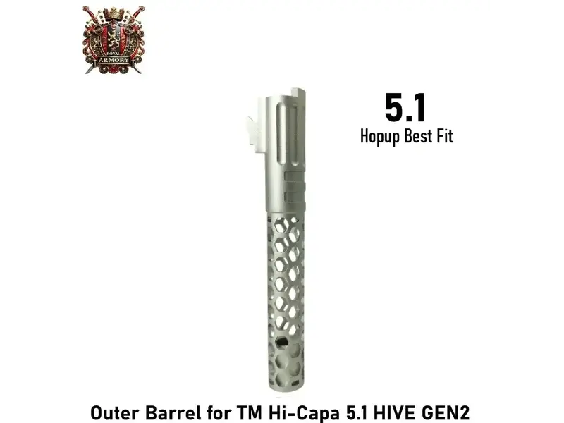 Royal Armory Outer Barrel for TM Hi-Capa 5.1 HIVE GEN2