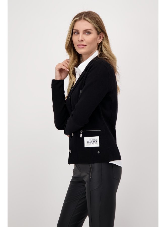 Monari Tricot Blazer Zwart 806603