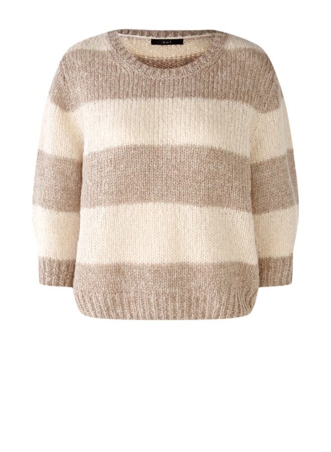 OUI Pullover Taupe 79633