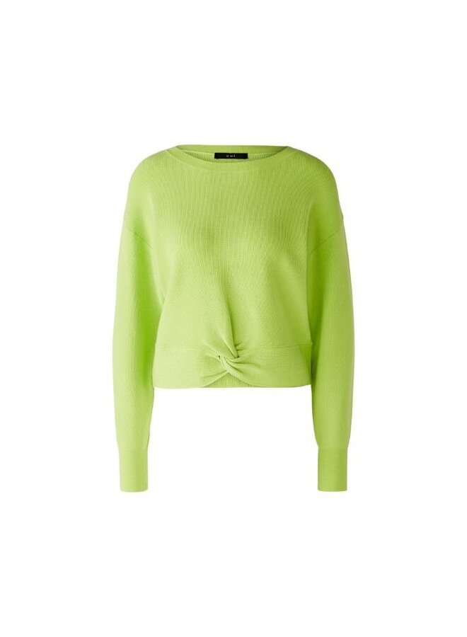 OUI Pullover Limegroen 86645