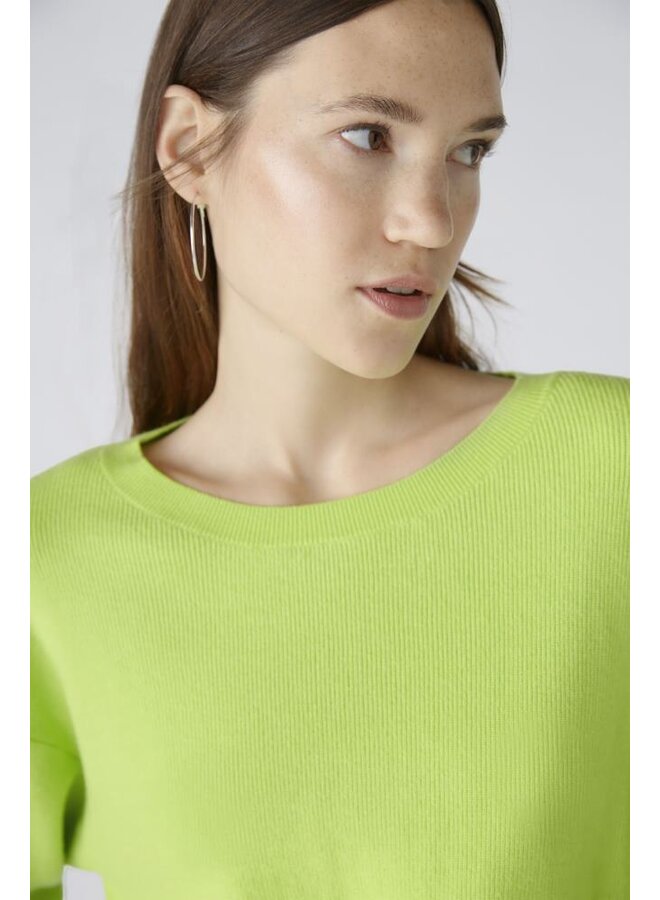 OUI Pullover Limegroen 86645