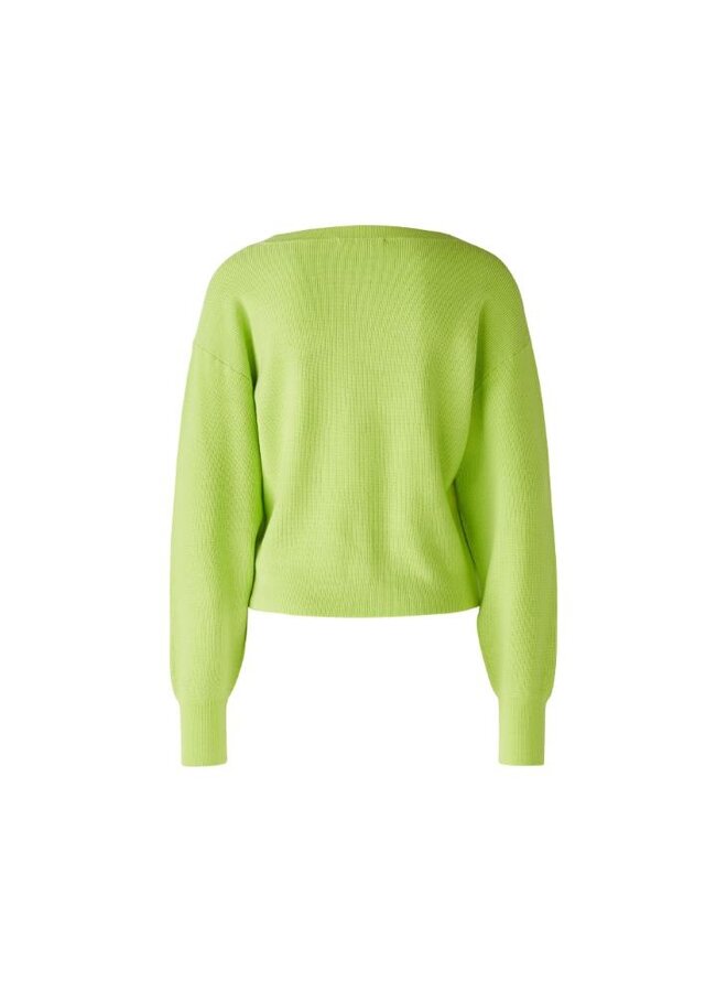 OUI Pullover Limegroen 86645