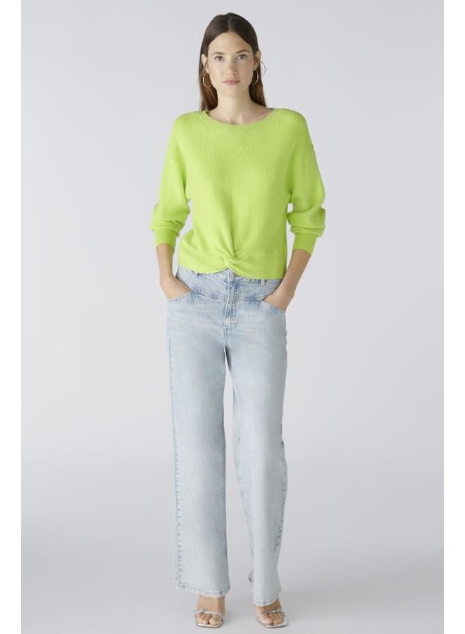 OUI Pullover Limegroen 86645