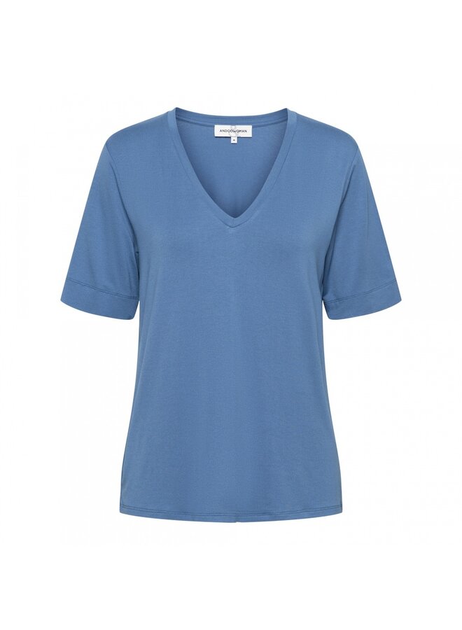&Co Woman Shirt Jeansblauw Veronica TS124