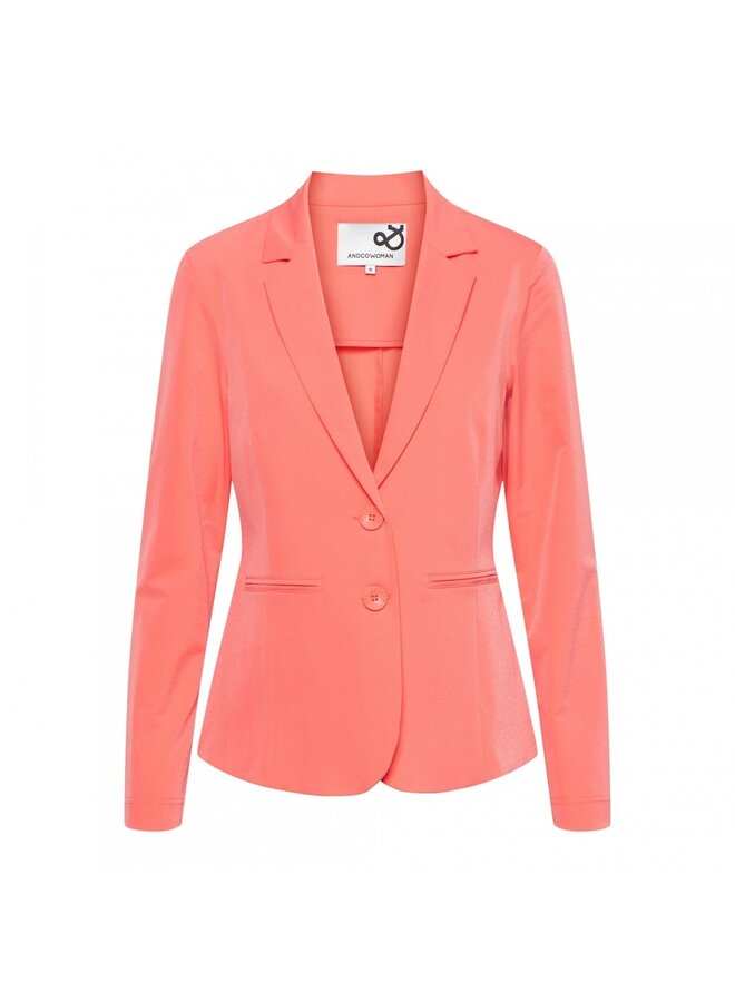 &Co Woman Blazer Koraal Phileine Travel BZ110