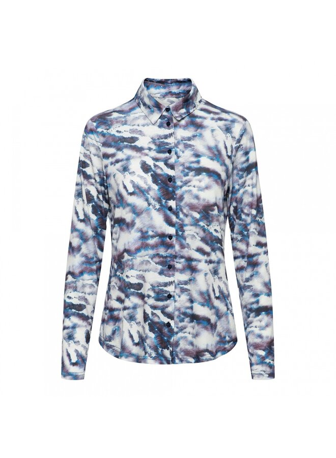 &Co Woman Blouse Blauw  Lotte Blue Animal BL297