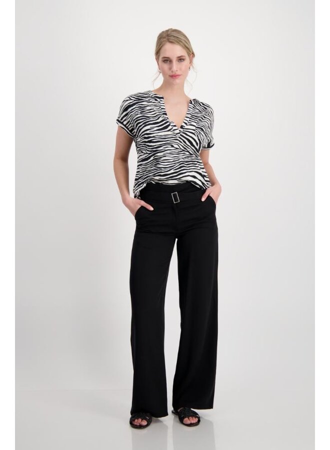 Monari Shirt Zwart 408706 998 De Wit Mode