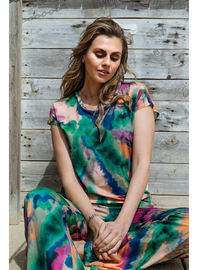 &Co Woman Shirt Groen Lieke Dipdye TO243