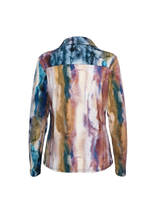 &Co woman Blouse Blauw Vayen Marble BL324