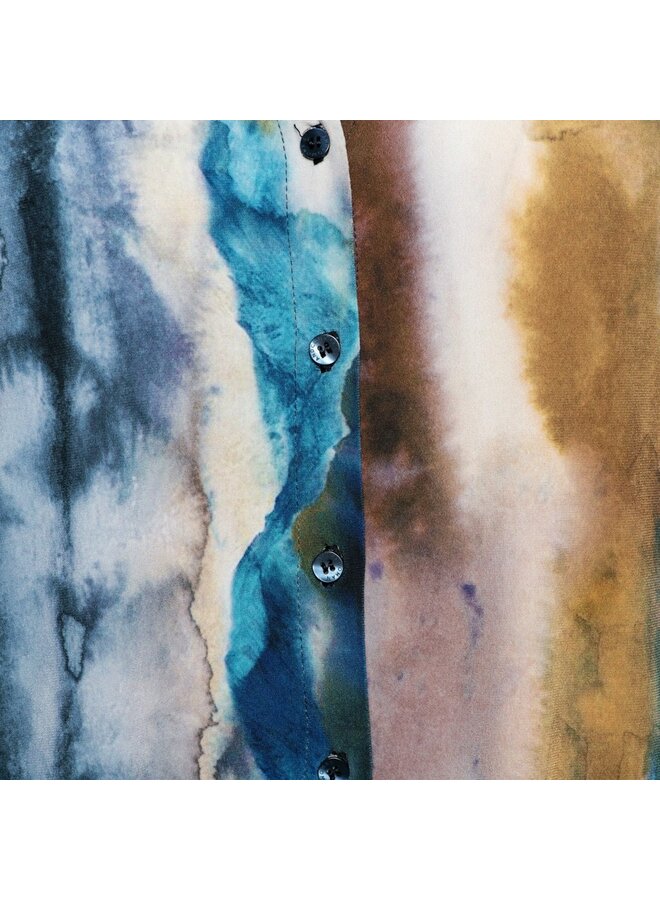 &Co woman Blouse Blauw Vayen Marble BL324
