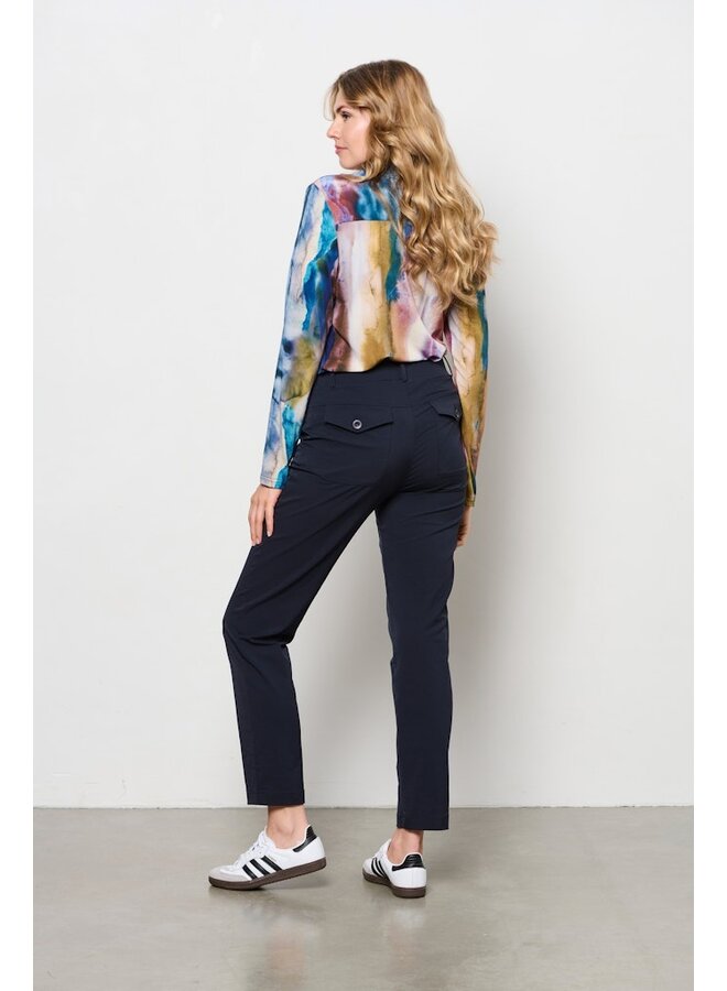 &Co woman Blouse Blauw Vayen Marble BL324