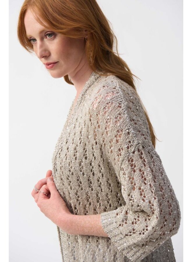 Joseph Ribkoff Vest Zand Pailletten 251929