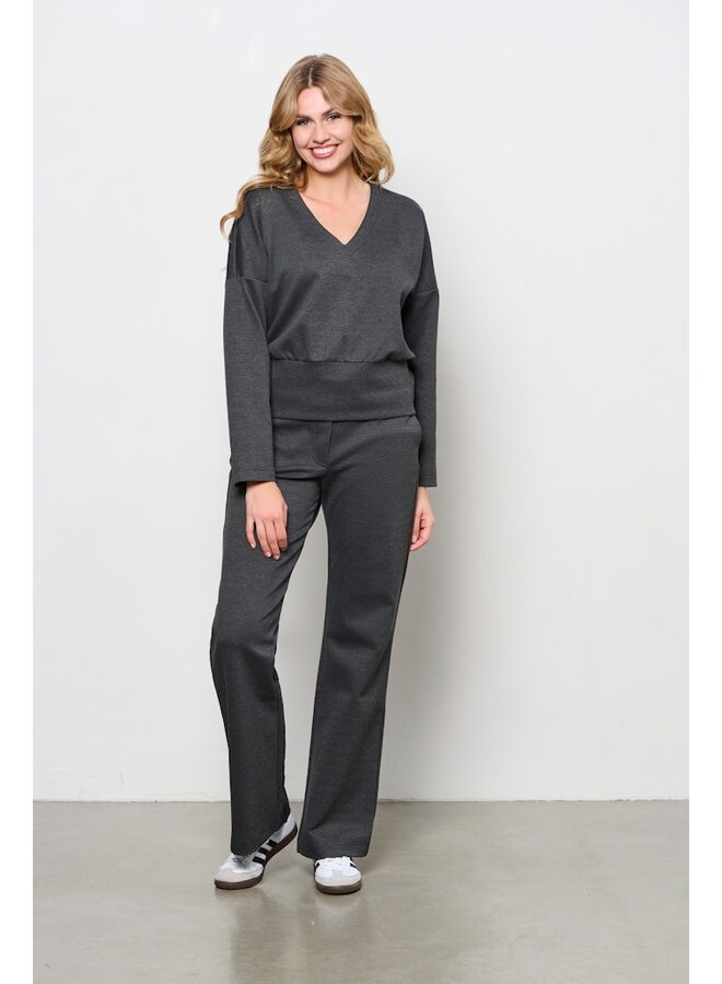 &Co Woman Broek Antraciet Tiana Punta Pa332