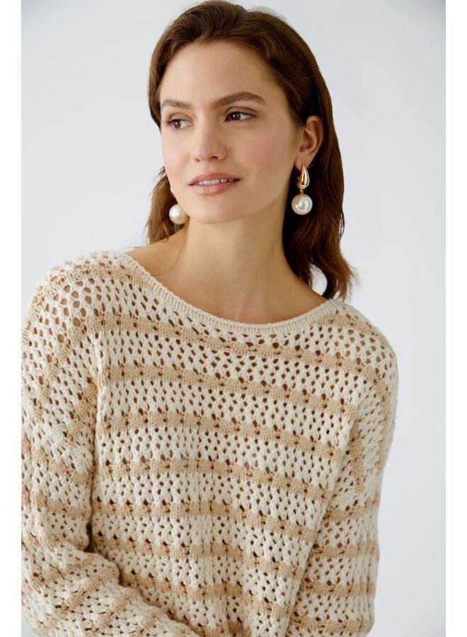 OUI Pullover Zand 91959