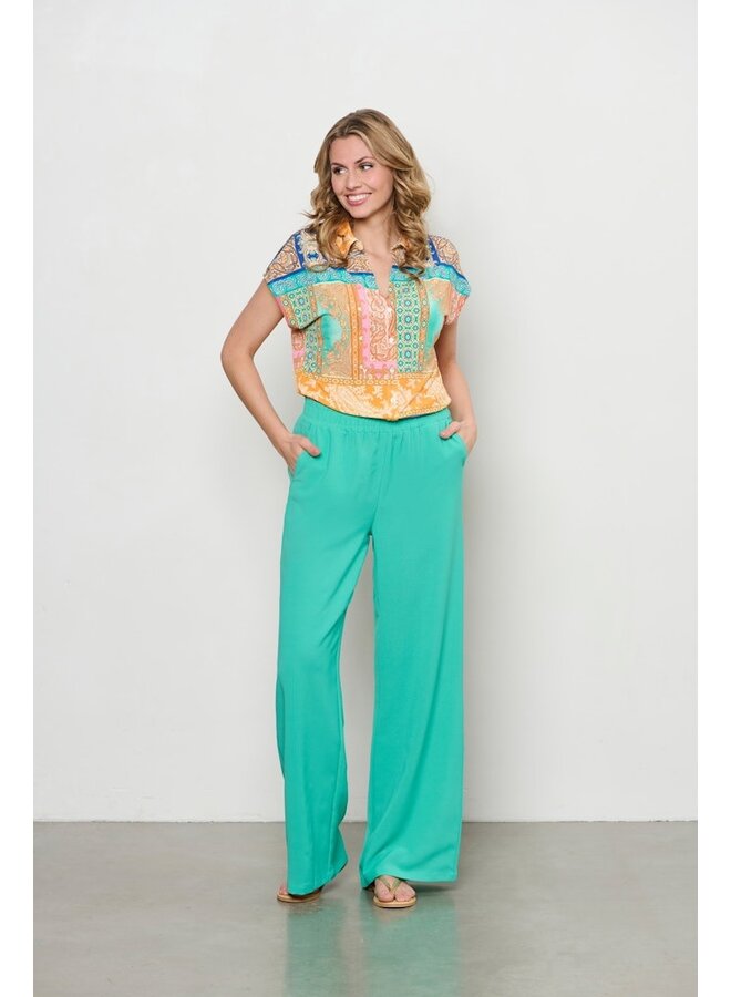 &Co Woman Broek Groen Nelly-PA366