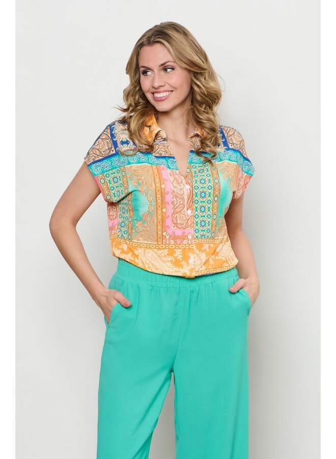 &Co Woman Broek Groen Nelly-PA366