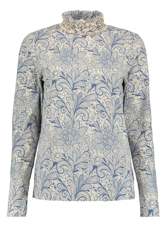 SLT14-Bloomings Shirt Blauw SLT14-8833