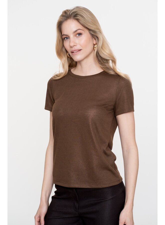 Geisha Shirt Bruin Sparkle 52605-41