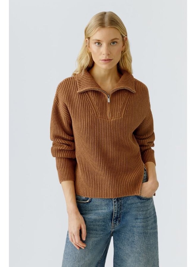 OUI Pullover Hazelnoot 94273