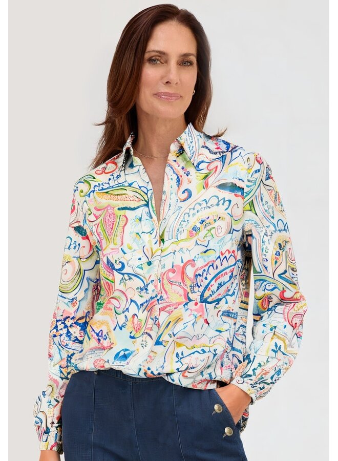 Bianca Blouse Blauw 75002