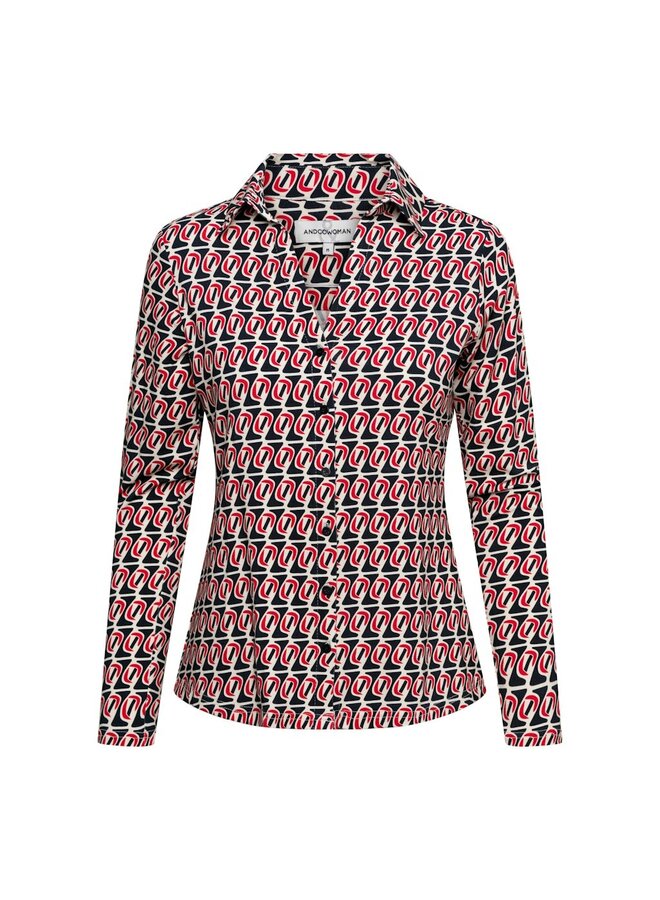 &Co Woman Blouse Rood Vayen Moon BL419