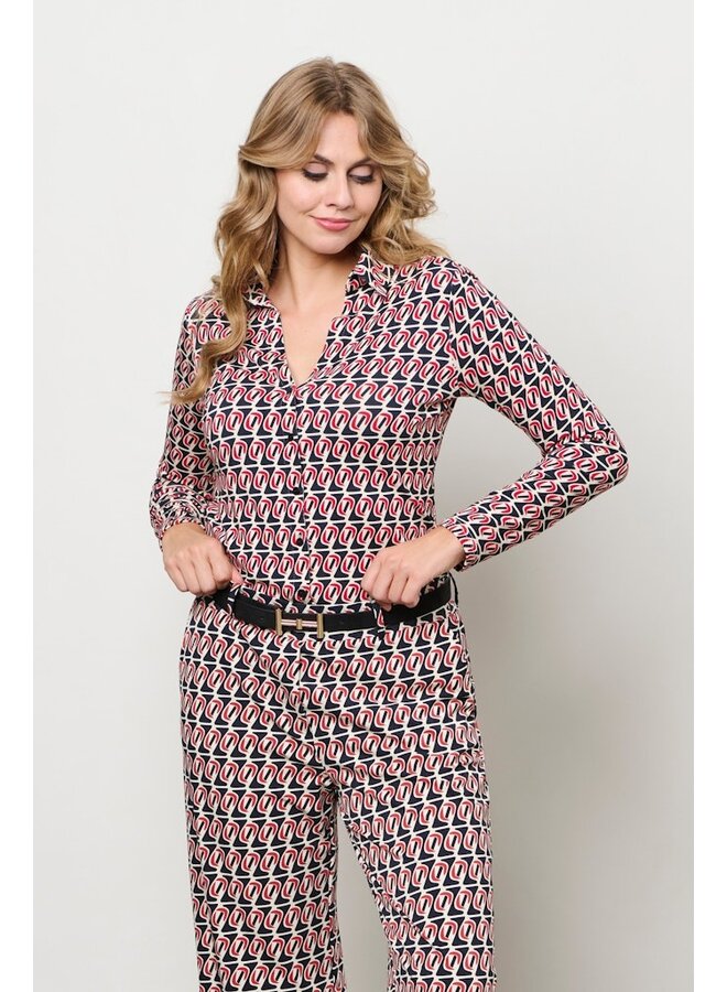 &Co Woman Blouse Rood Vayen Moon BL419
