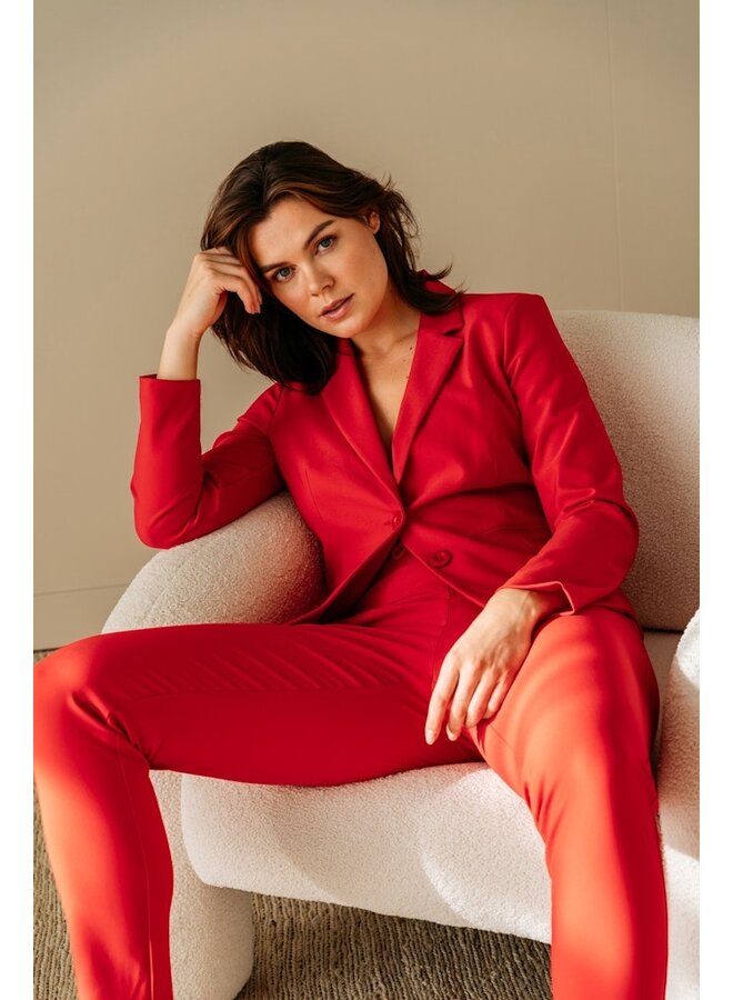 &Co Woman Broek Rood Penny Heavy Travel PA347