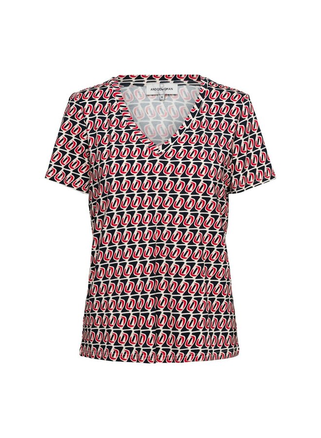 &Co Woman Shirt Rood Marly Moon TO337