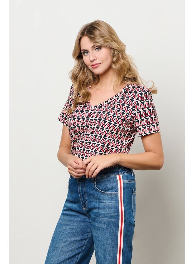 &Co Woman Shirt Rood Marly Moon TO337