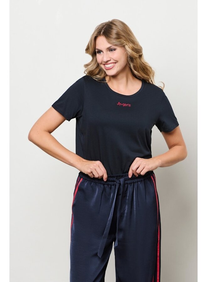 &Co Woman Shirt Navy Amore TS136